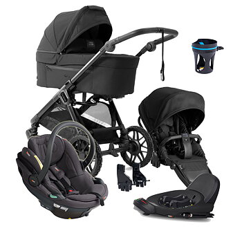 Emmaljunga Sento Pro - Black Edition - inkl BeSafe Go Beyond2 Babyskydd, bas och mugghållare - Black Friday Deal