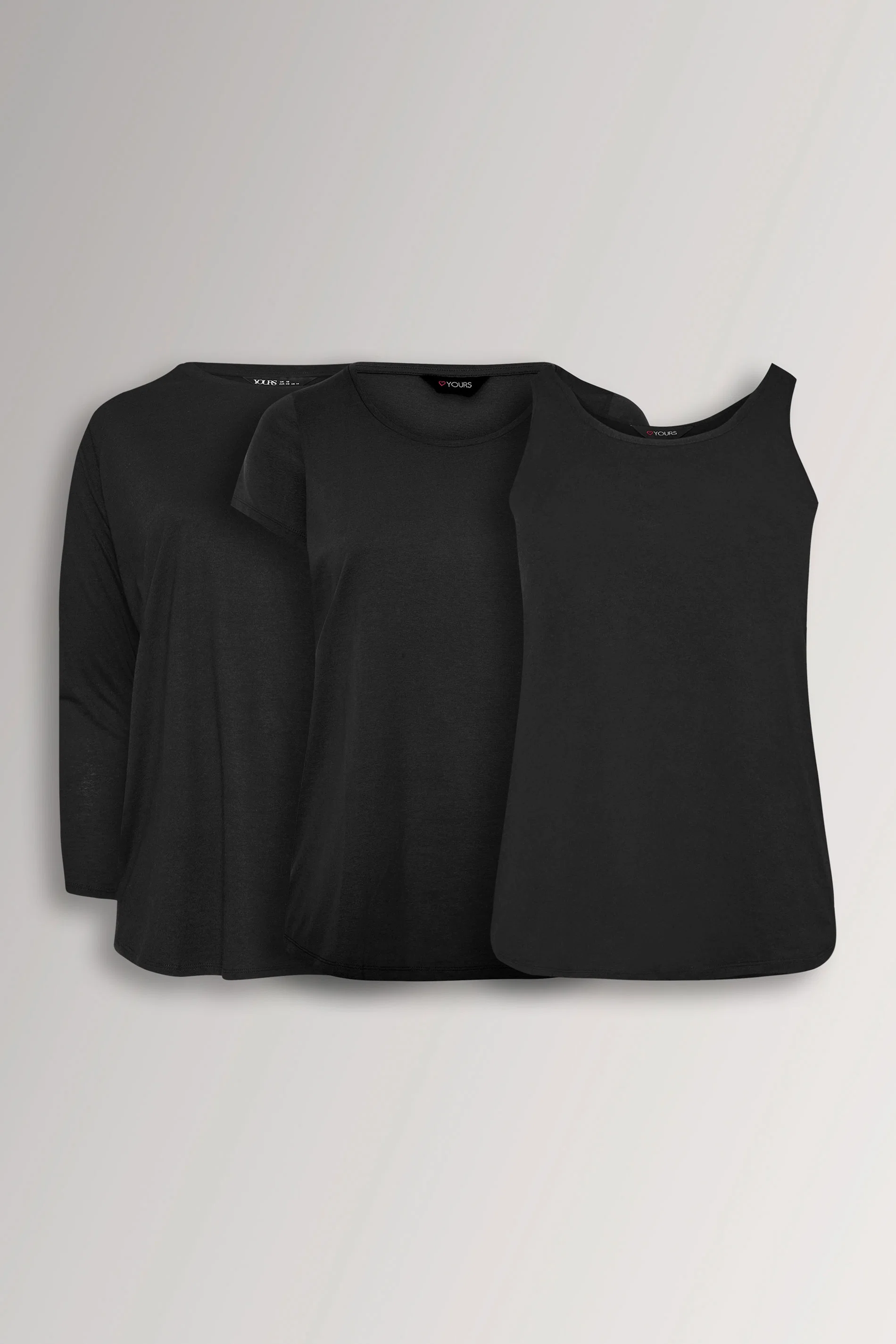 3-pack toppar, svart - 5