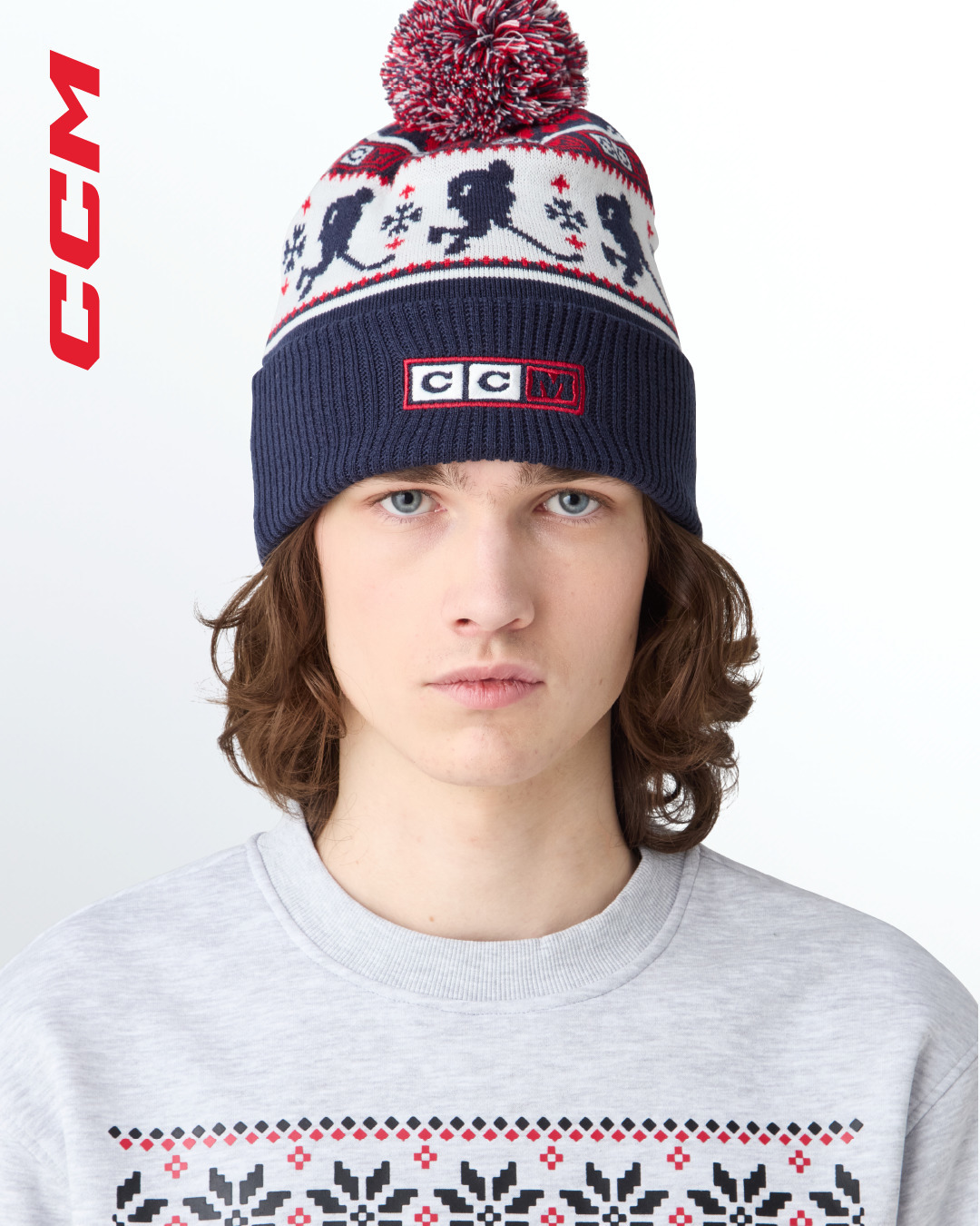 CCM Hockey Days Pom Knit C Sr Mössa