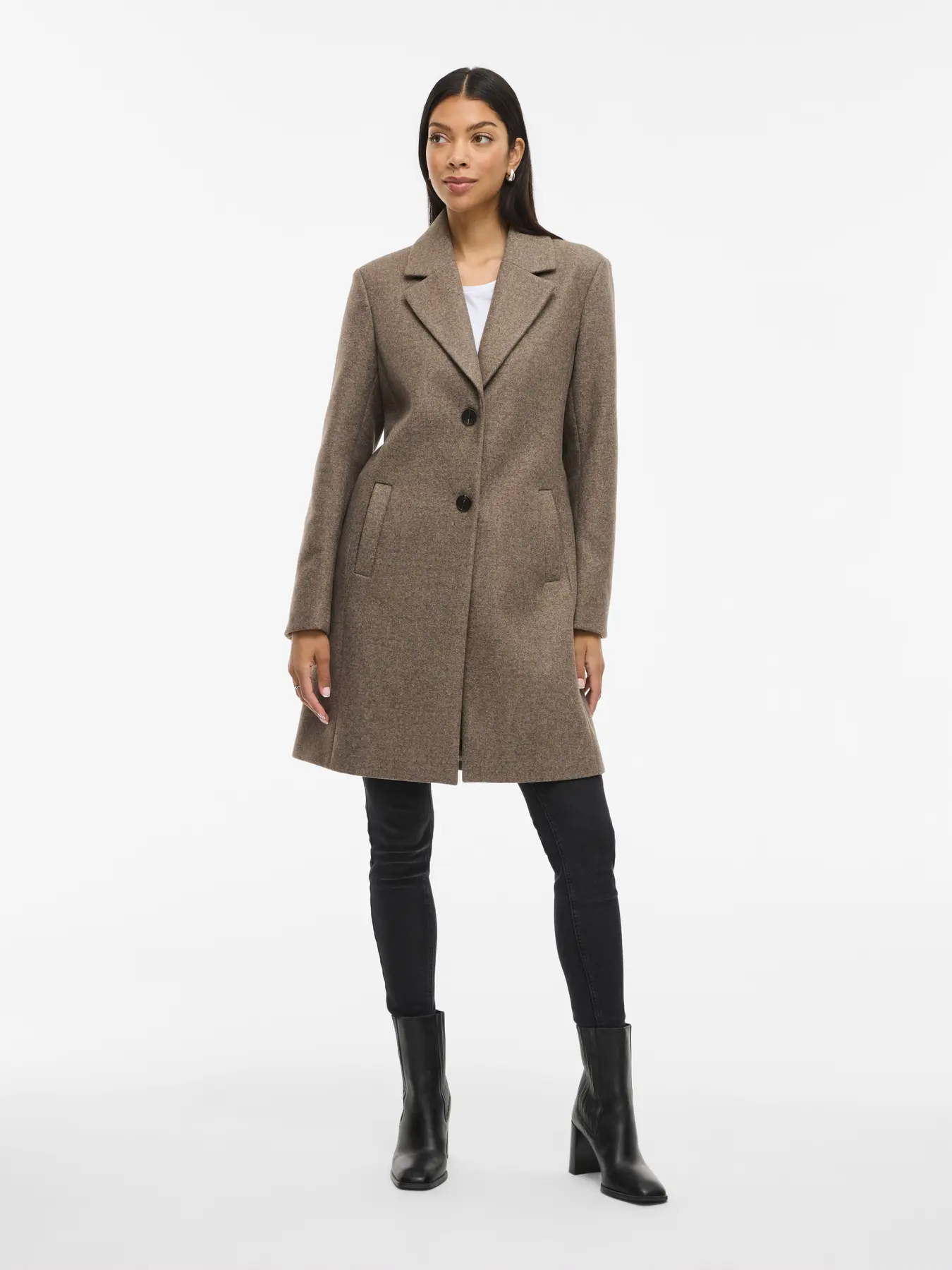 VILA VICLAUDIA BUTTON COAT W - 3