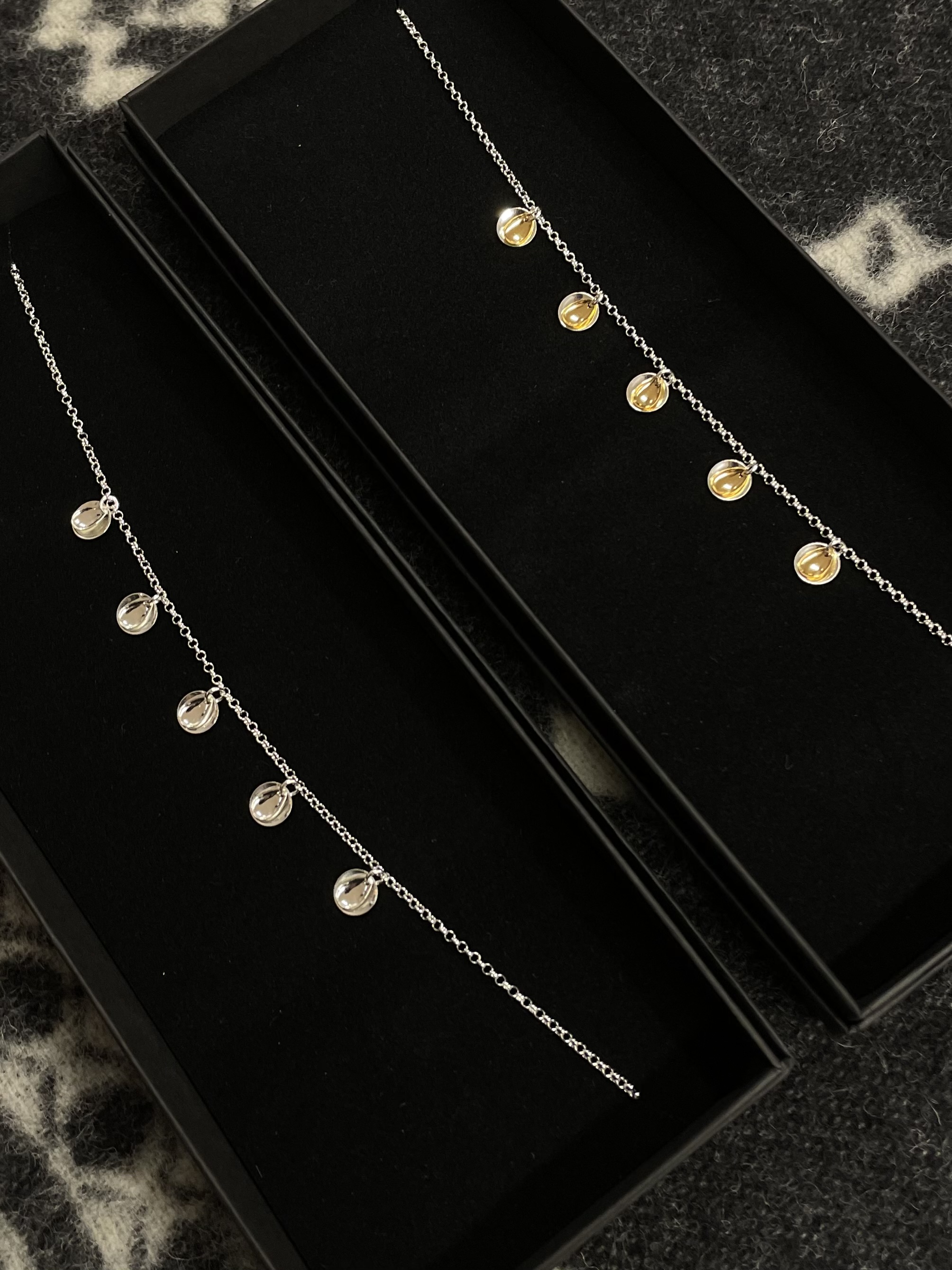 Silverhalsband guld/silver 