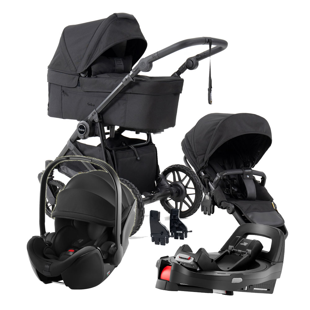 Emmaljunga Super Sonic - Black Edition - inkl Britax Baby-Safe PRO Babyskydd och bas - Black Friday Deal