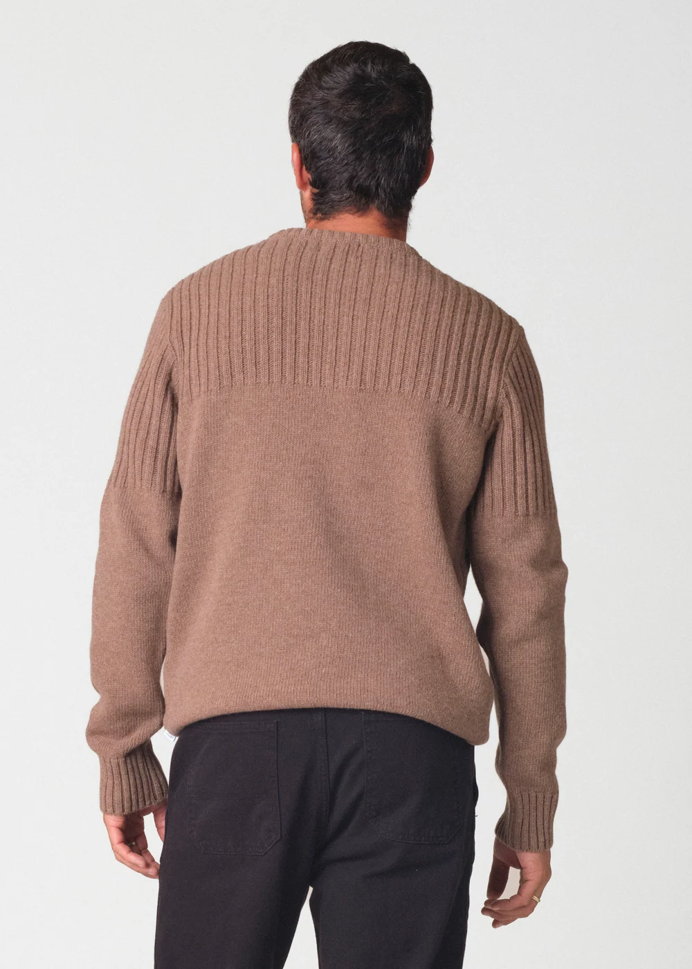 Klitmöller Collective Søren Stickad Tröja Cashew (Merinoull) - 2