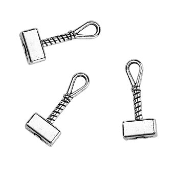 Berlock -  Hammare 3 D silver