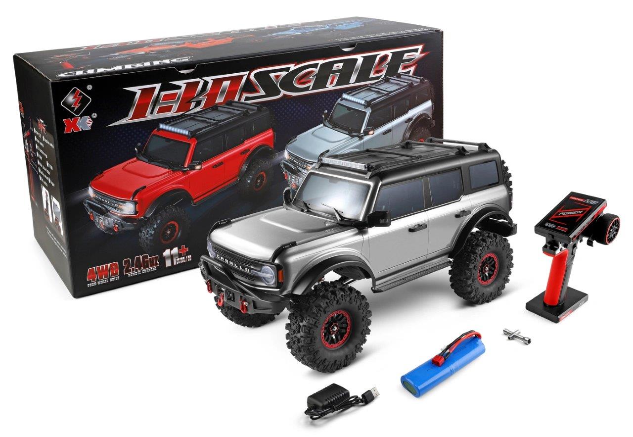 WL 104020 4WD Crawler Truck m. Vinsch 1/10 RTR Grå - 2
