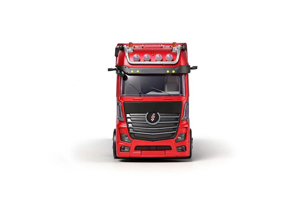 WL 6408 Lastbil med Trailer 1/64 RTR Röd - 3