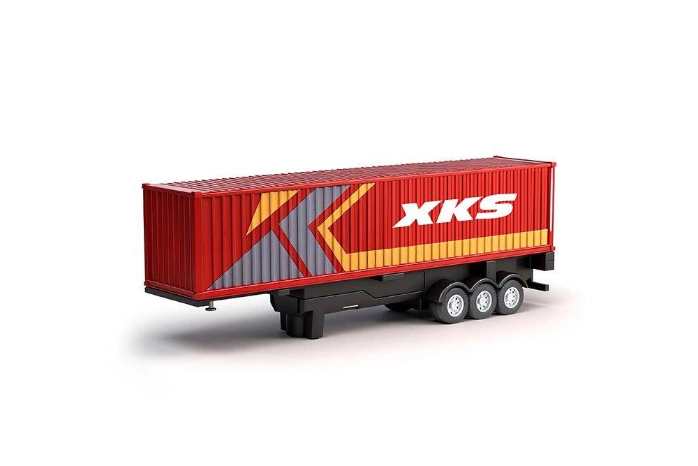 WL 6408 Lastbil med Trailer 1/64 RTR Röd - 4
