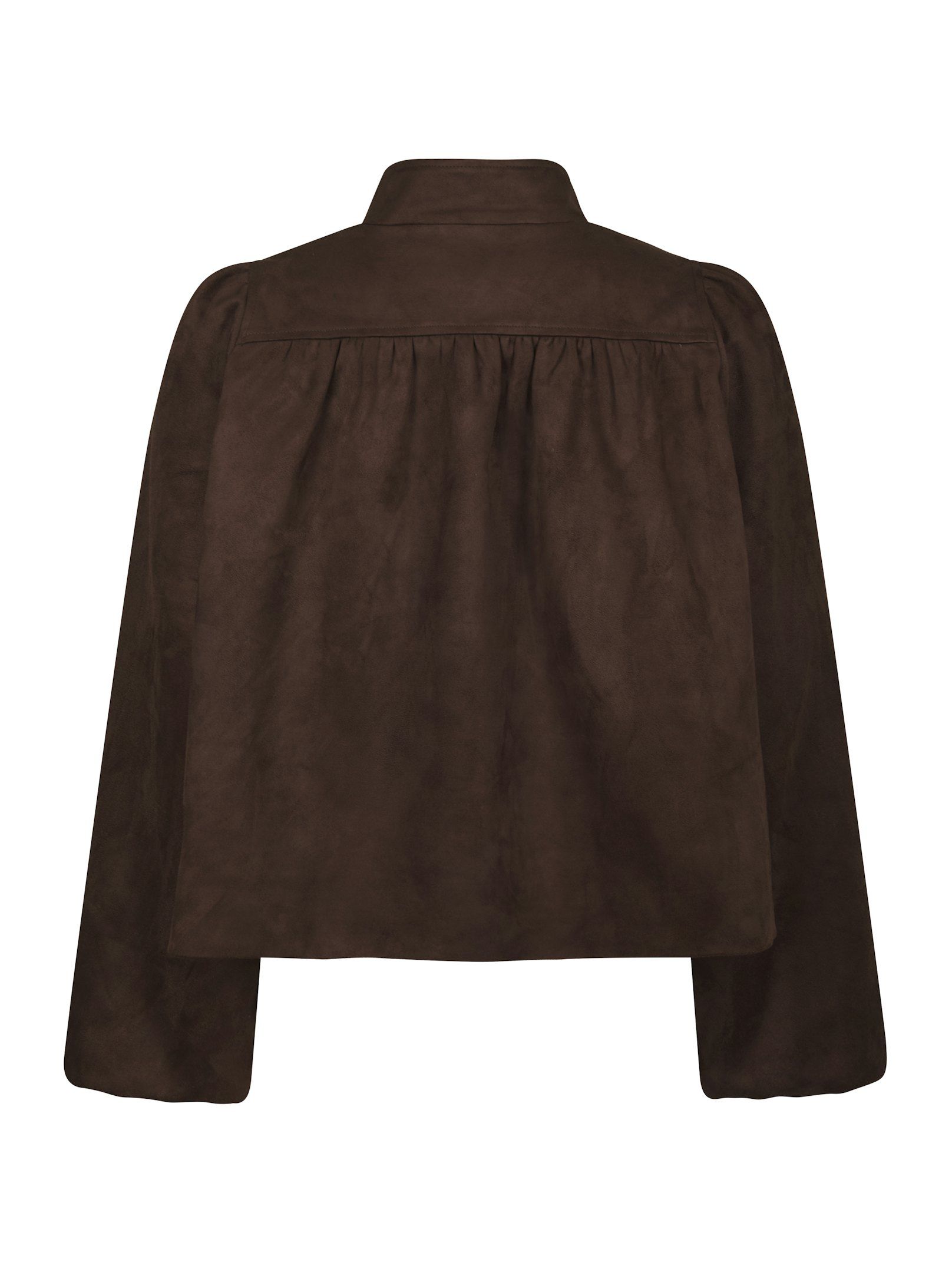 Neo Noir  - Tirsa Faux Suede Jacket Dark Brown - 9