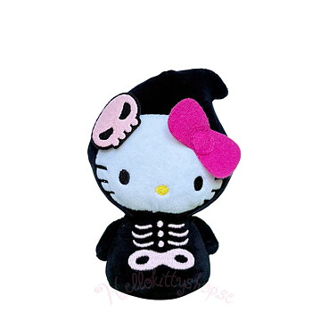 Hello Kitty Halloween Gosedjur med Ljud & Självlysande Skelett 13 cm