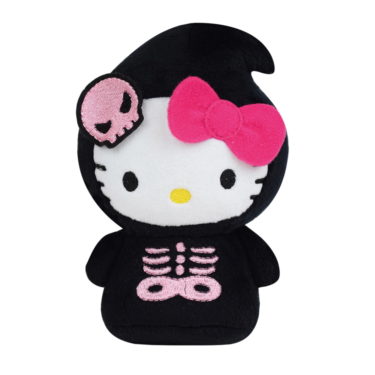 Hello Kitty Halloween Gosedjur med Ljud & Självlysande Skelett 13 cm - 4