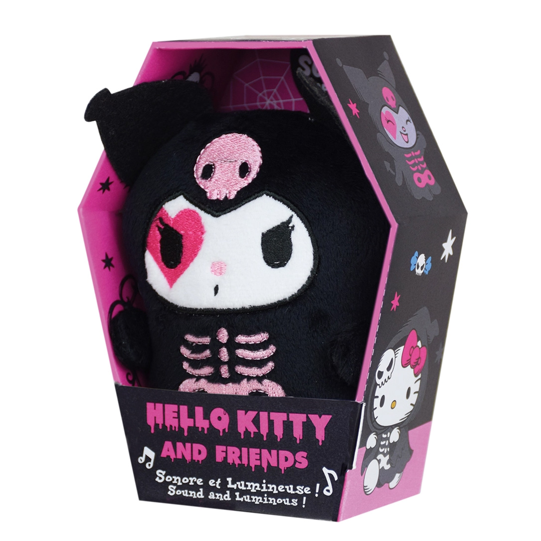 Kuromi Halloween Gosedjur med Ljud Självlysande Skelett 13 cm - 4