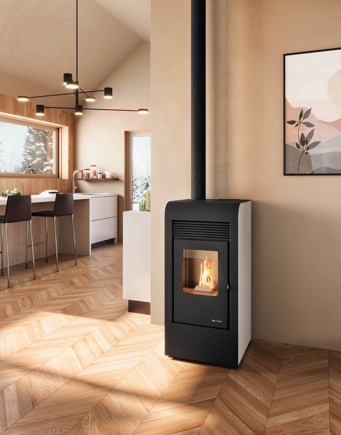 Eva Calòr RITA pelletskamin 8 kW – svart