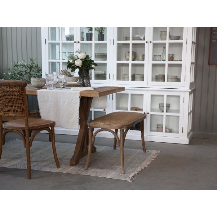 Rustikt matbord i återvunnet trä 200 cm med kryssben – Chic Antique - 4