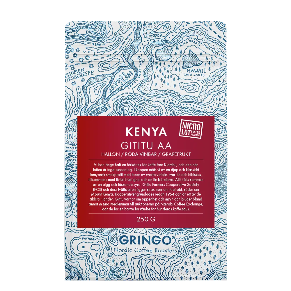 Gringo Nordic - Gititu AA - Kenya - Mellanrostade hela kaffebönor - 250g
