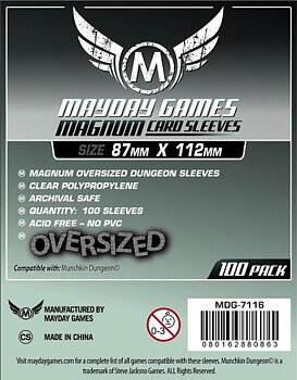 Magnum Oversized Dungeon Card Sleeves - 87 X 112 mm - 100 Pack