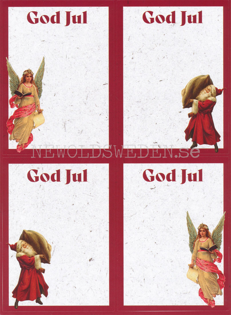 Juladresslapp 12 stycken - LO - 4