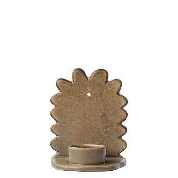 Flowery Wall Candle small - beige