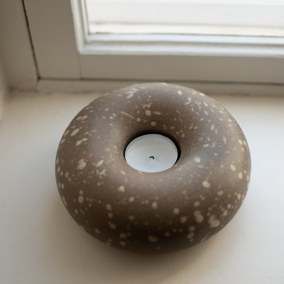 Float Tealight - brown dot - 5