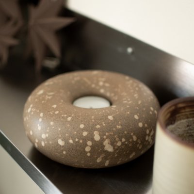 Float Tealight - brown dot - 2