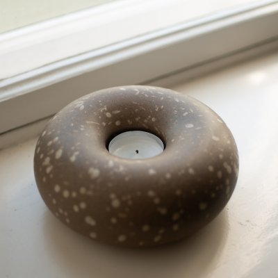 Float Tealight - brown dot - 3