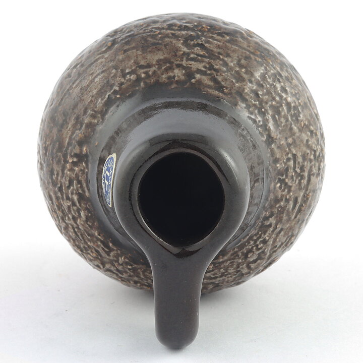 Ingrid Atterberg (1960s) Brown/White Swelling Vase with Handle 8 cm #4330-783