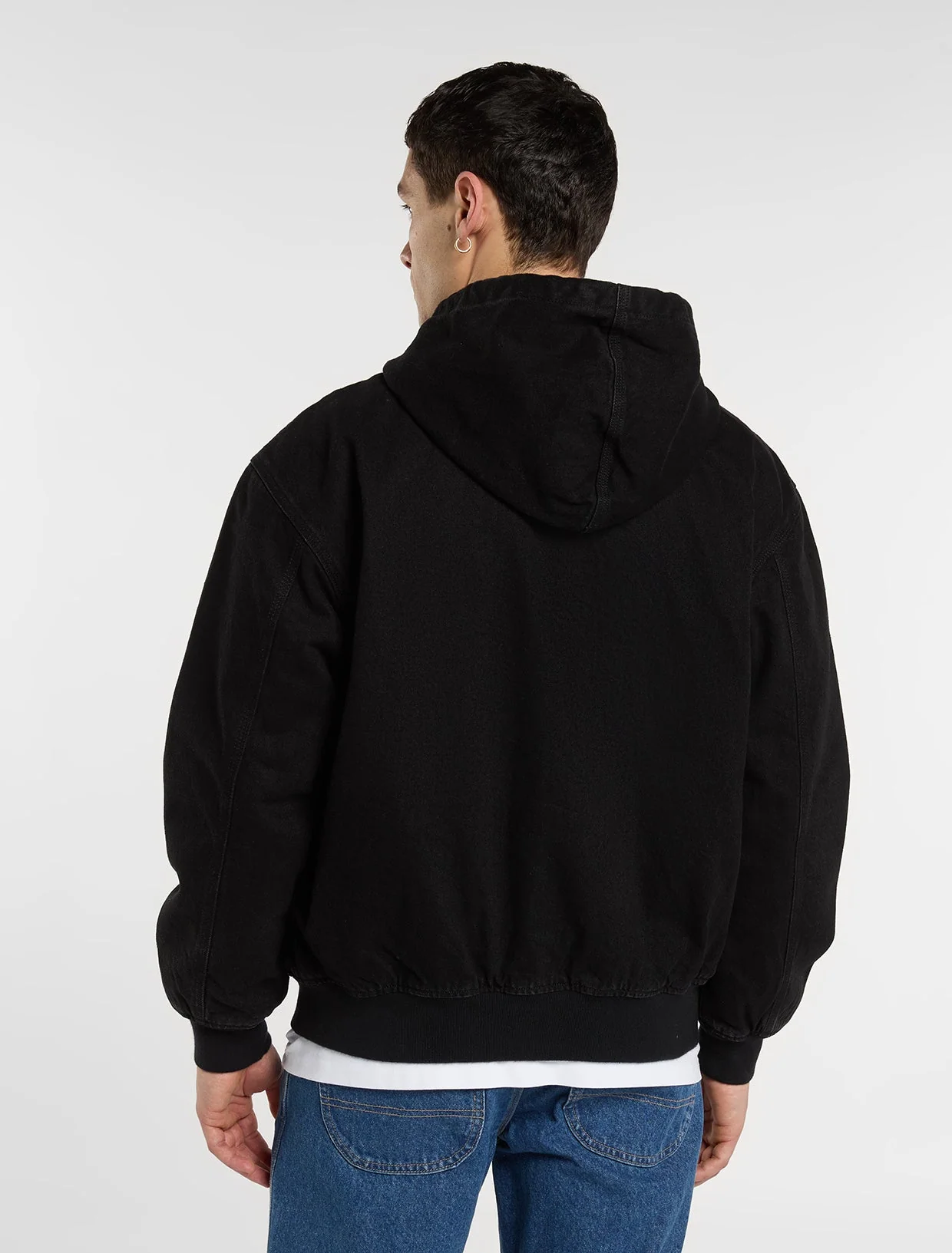 Dickies Lined Denim Hooded Bomberjacka Black - 2