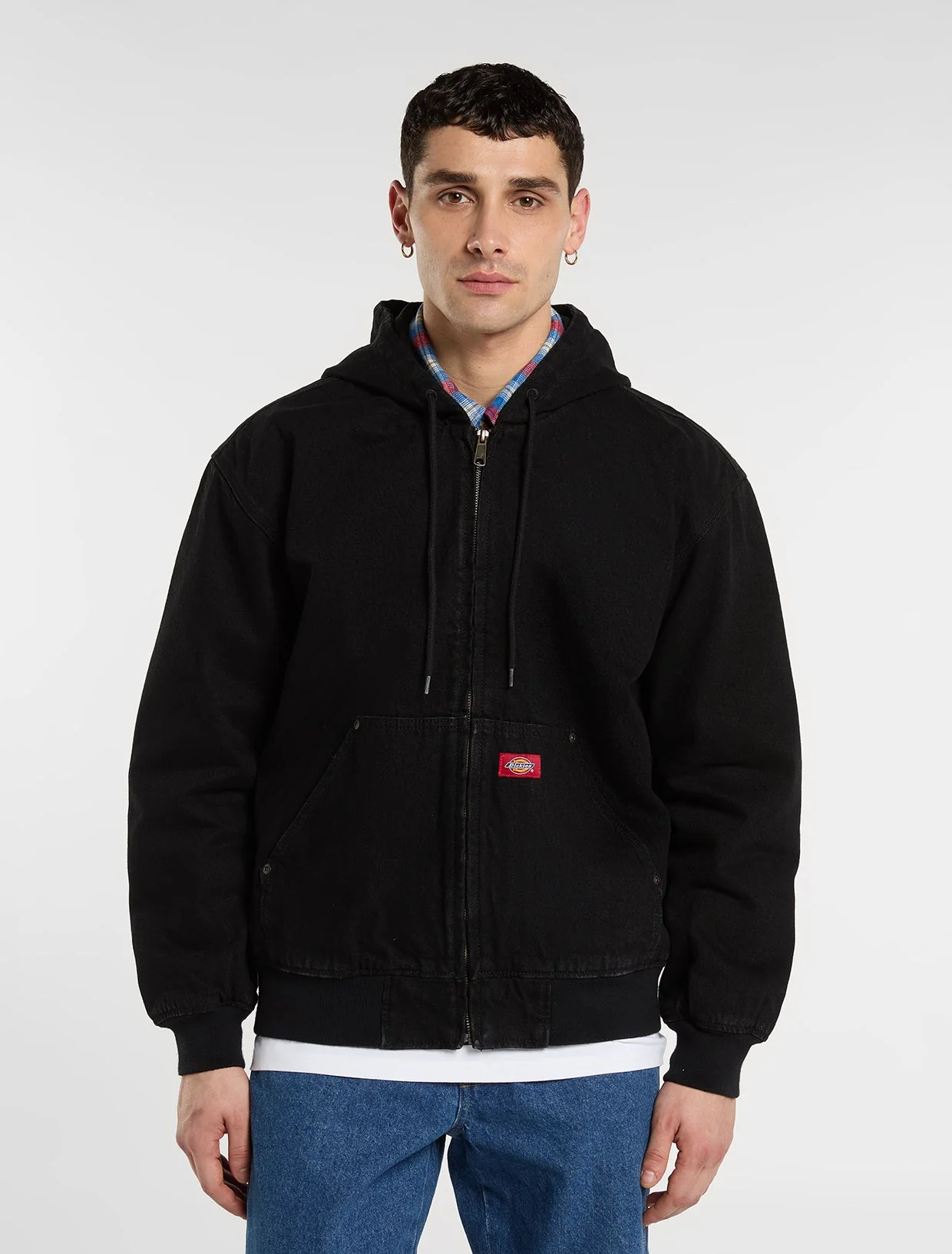 Dickies Lined Denim Hooded Bomberjacka Black