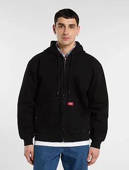 Dickies Lined Denim Hooded Bomberjacka Black