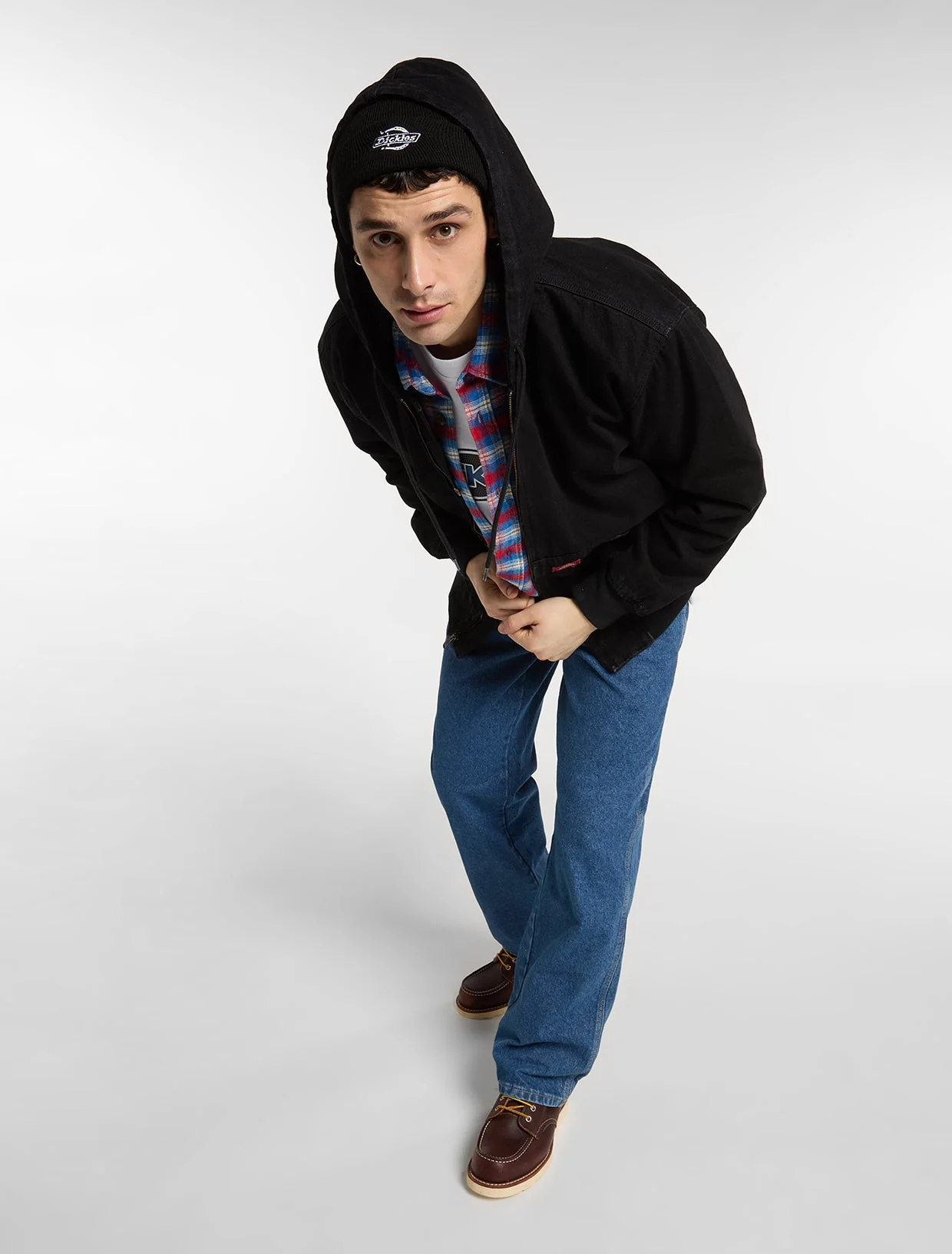 Dickies Lined Denim Hooded Bomberjacka Black - 4