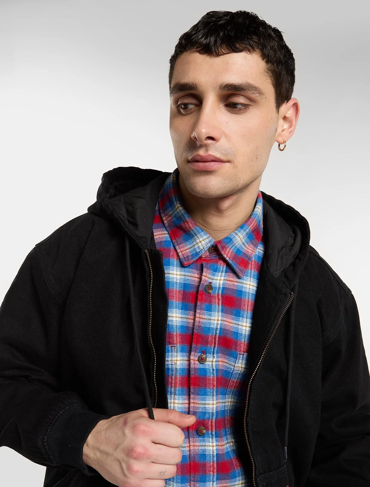 Dickies Lined Denim Hooded Bomberjacka Black - 3
