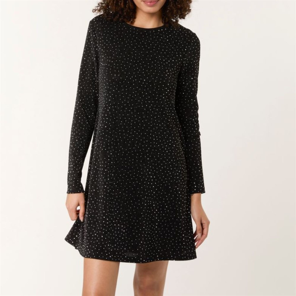 Belinda sparkling dress - black