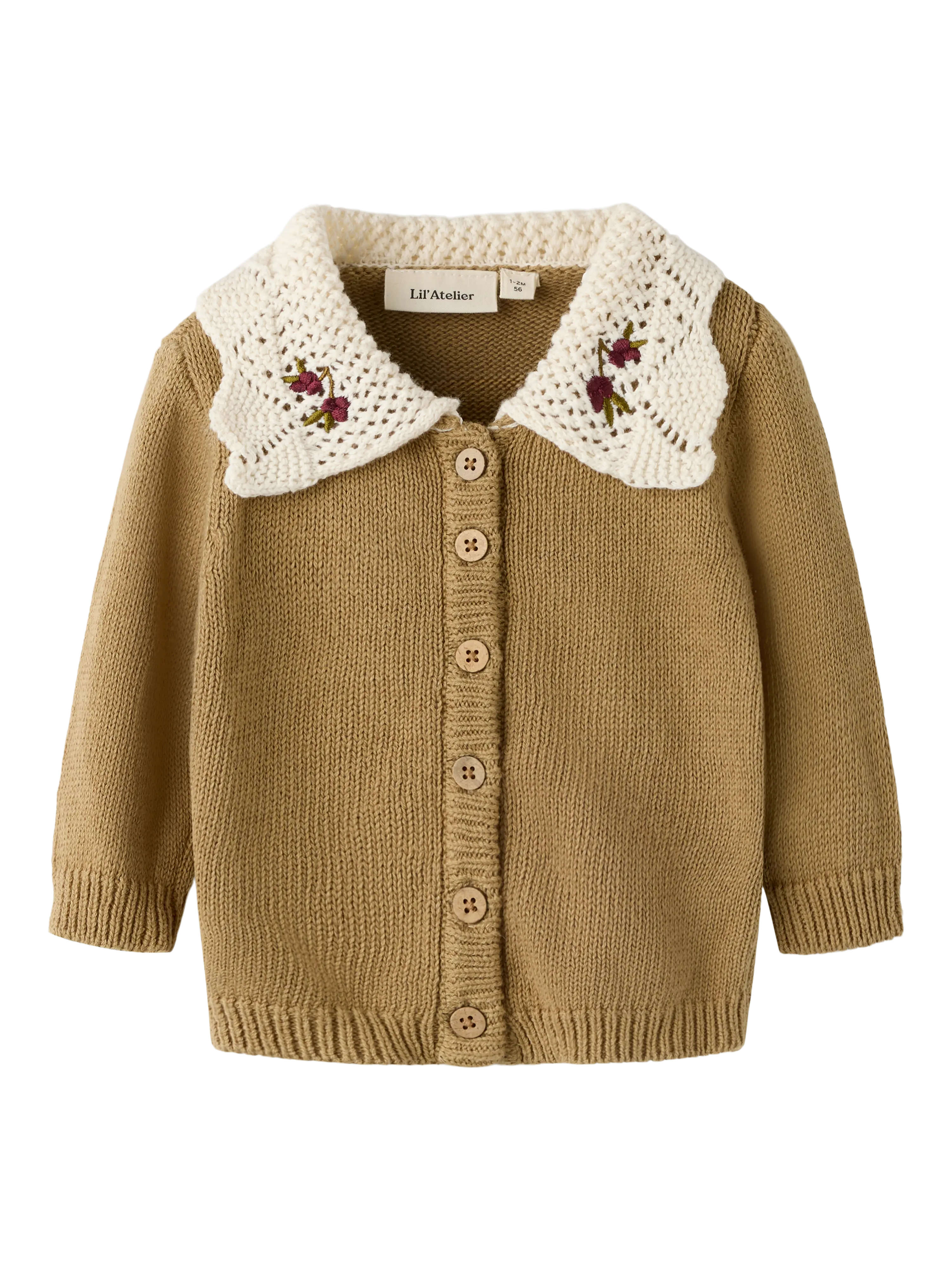 NBFROBA LS KNIT CARD LIL Kelp