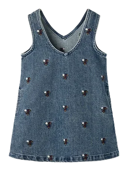 NMFROBERTA DNM SPENCER 6288-SE LIL Dark Blue Denim FLOWER EMB