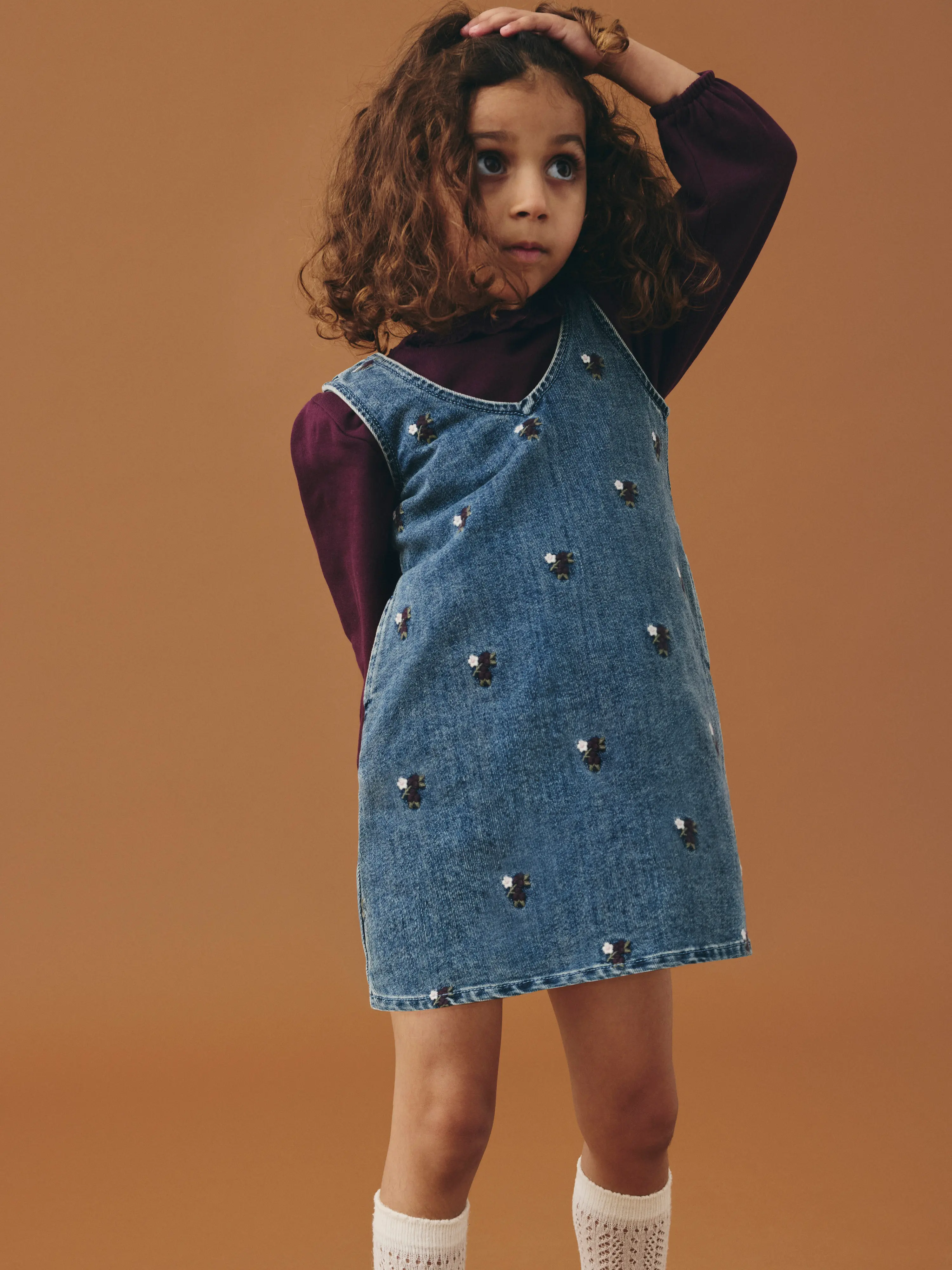 NMFROBERTA DNM SPENCER 6288-SE LIL Dark Blue Denim FLOWER EMB - 7