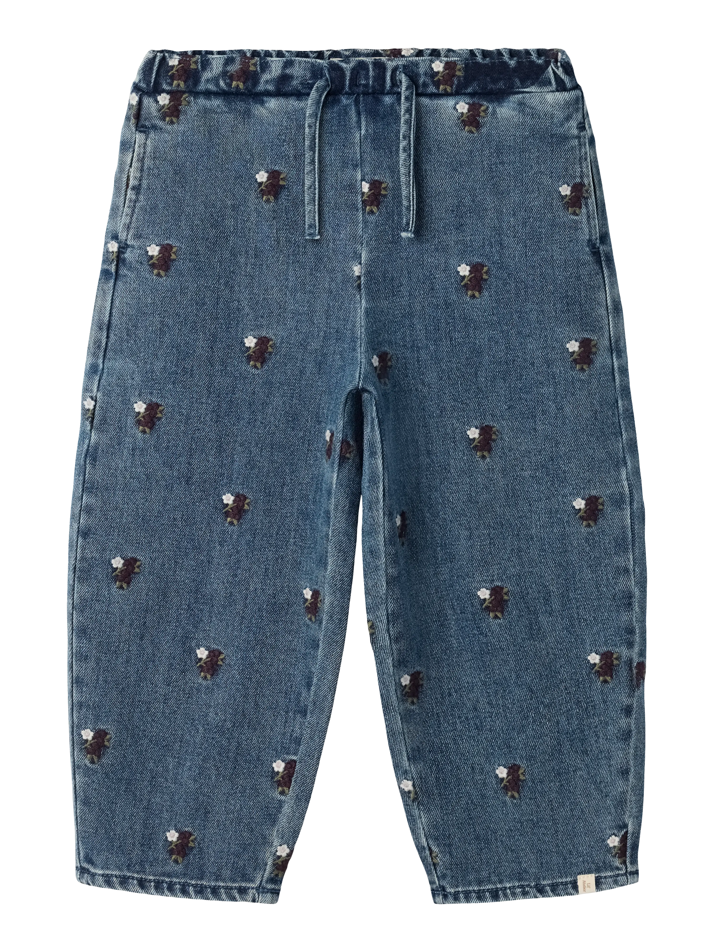 NMFROBERTA BARREL DNM JEANS 6288-SE LIL Dark Blue Denim FLOWER EMB