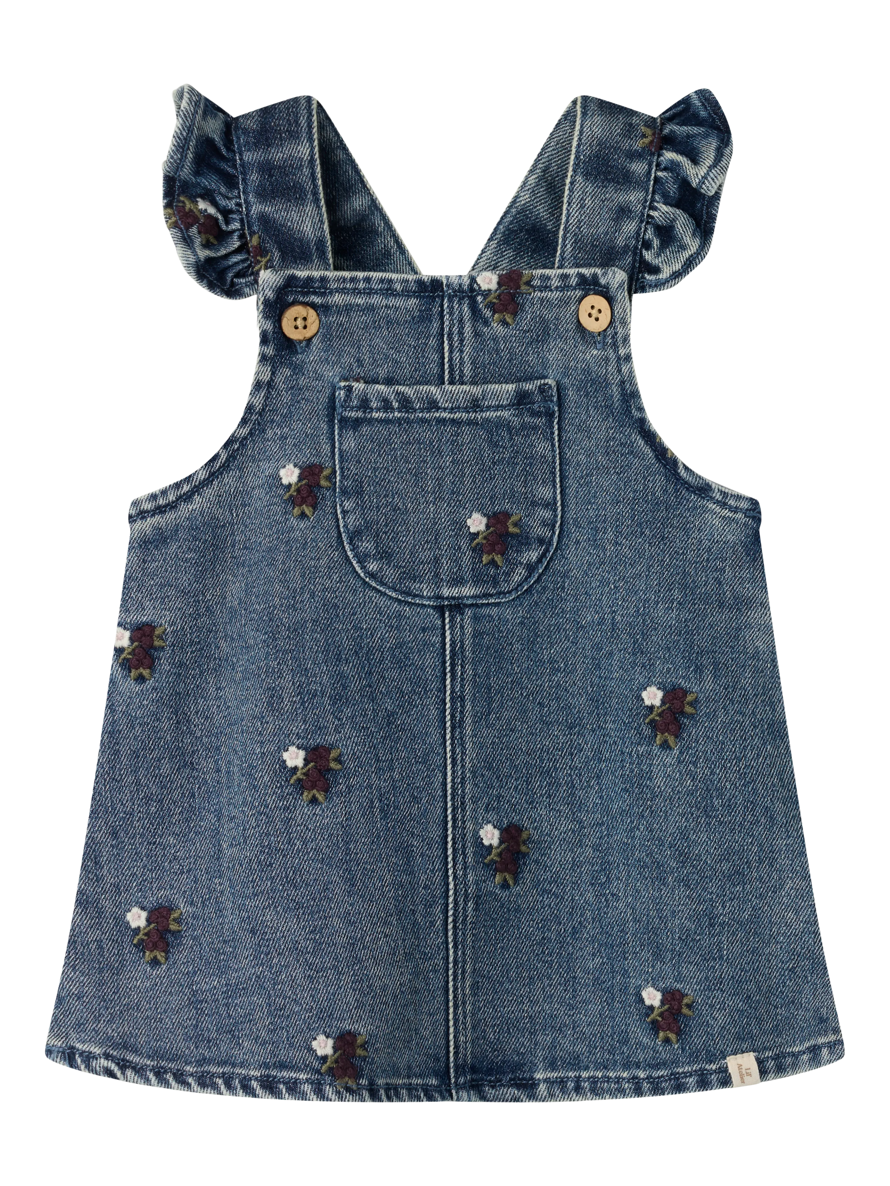 NBFROBERTA DNM SKIRTALL 6288-SE LIL Dark Blue Denim FLOWER EMB