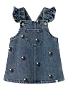 NBFROBERTA DNM SKIRTALL 6288-SE LIL Dark Blue Denim FLOWER EMB