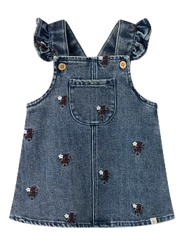NBFROBERTA DNM SKIRTALL 6288-SE LIL Dark Blue Denim FLOWER EMB