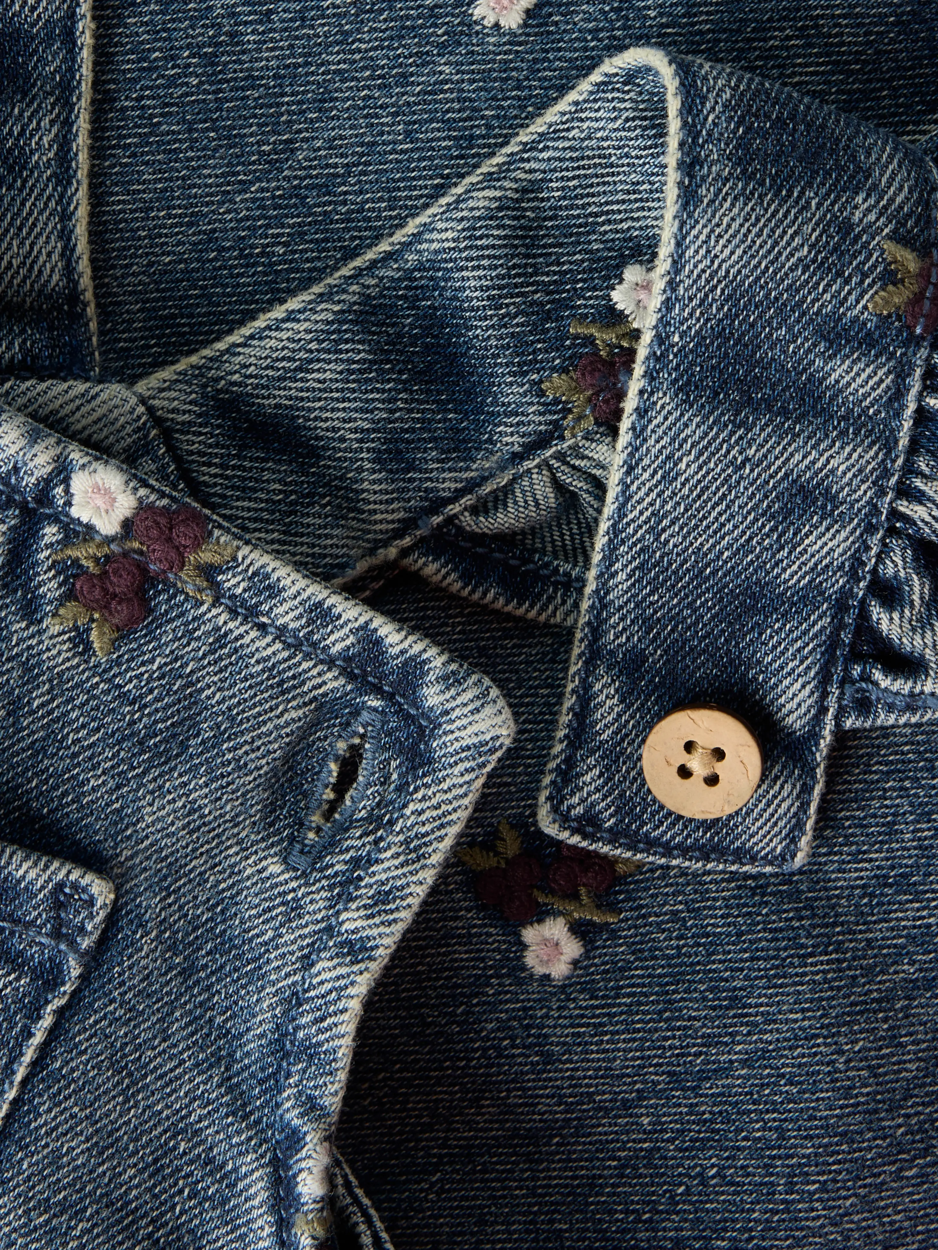 NBFROBERTA DNM SKIRTALL 6288-SE LIL Dark Blue Denim FLOWER EMB - 4