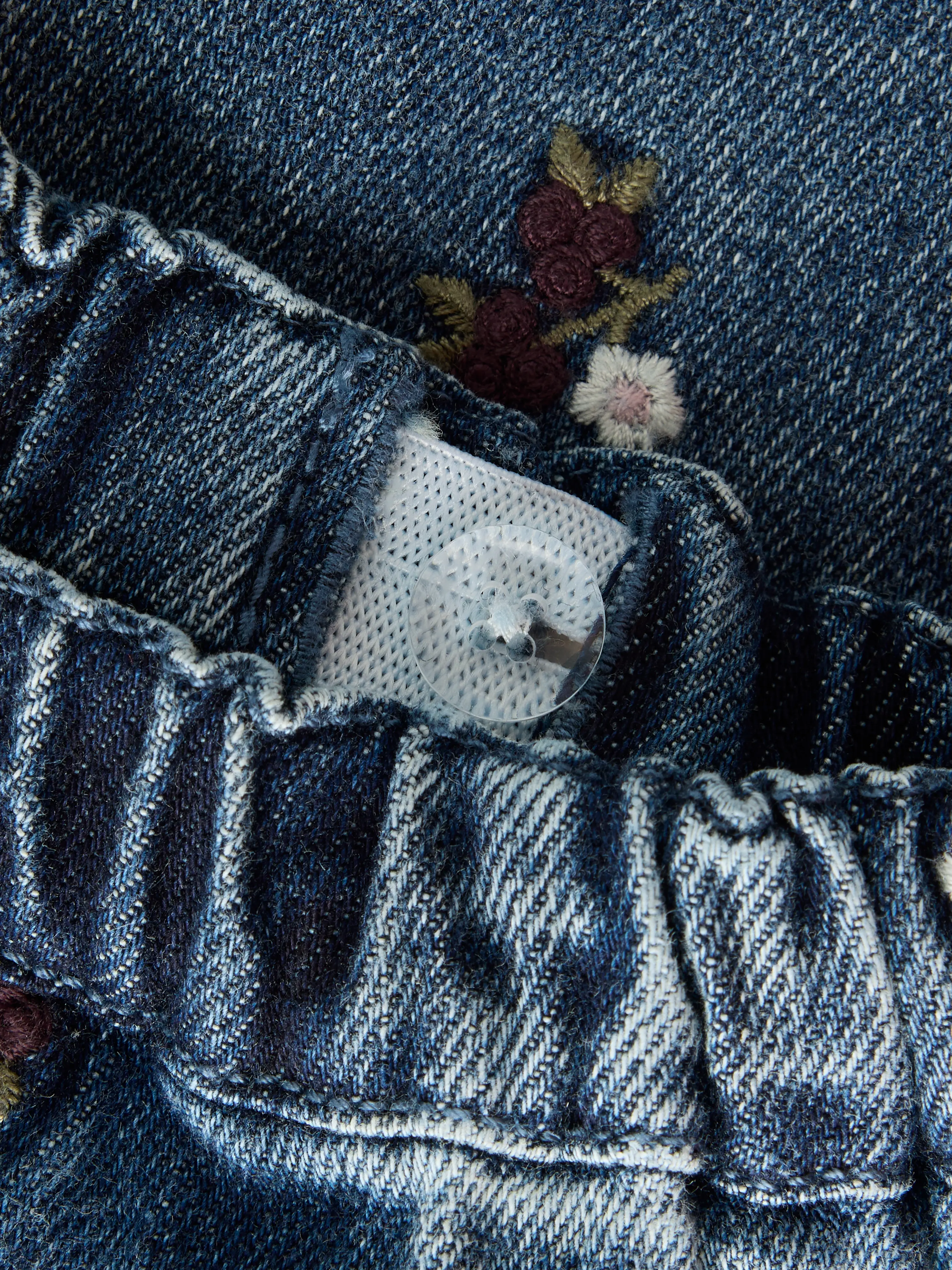 NBFROBERTA LOOSE DNM JEANS 6288-SE LIL Dark Blue Denim FLOWER EMB - 4