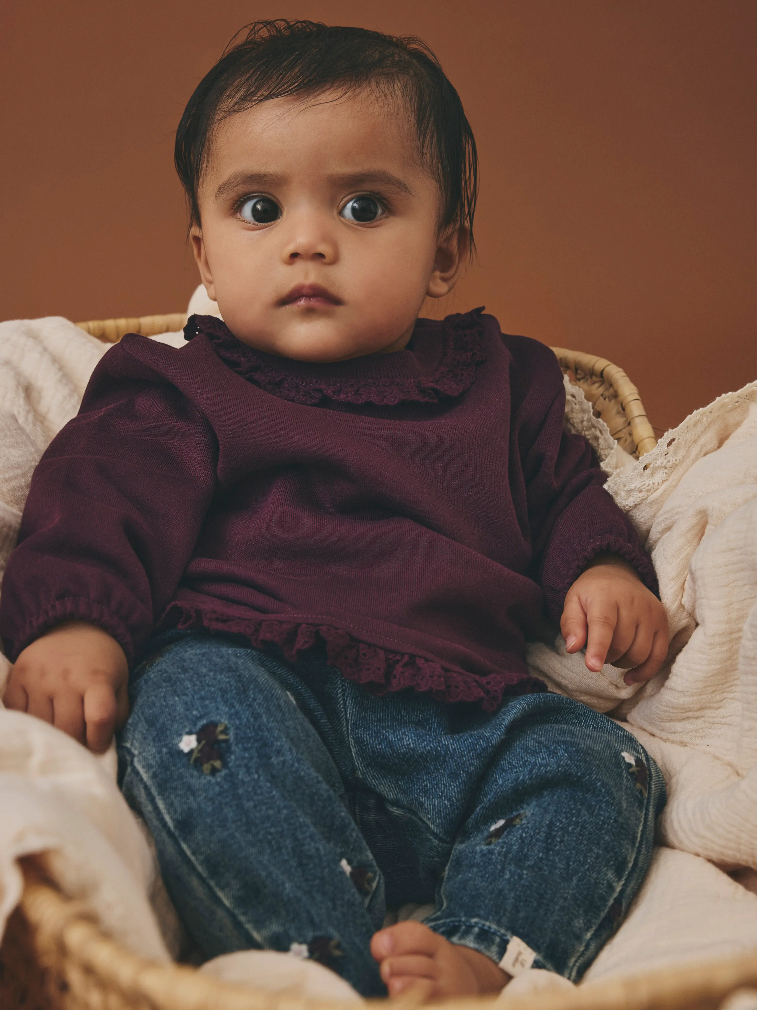 NBFROBERTA LOOSE DNM JEANS 6288-SE LIL Dark Blue Denim FLOWER EMB - 5