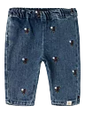 NBFROBERTA LOOSE DNM JEANS 6288-SE LIL Dark Blue Denim FLOWER EMB