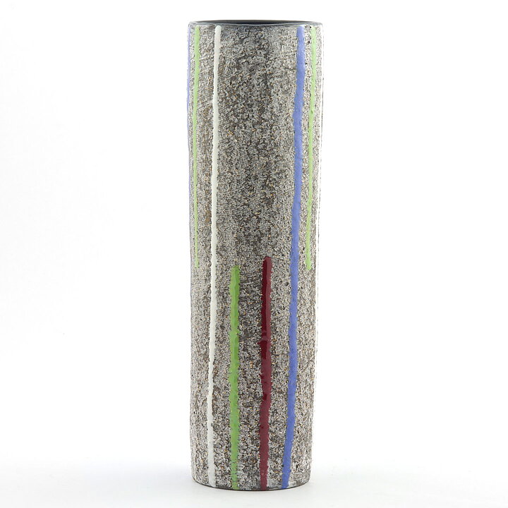 Ingrid Atterberg (Randa 1957) Tall Vase with Colorful Decor 26 cm #3030-542