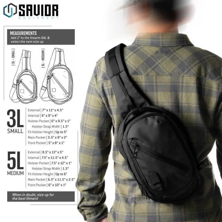 Savior Equipment Obscura CCW Sling Bag 5L Medium - Black 9