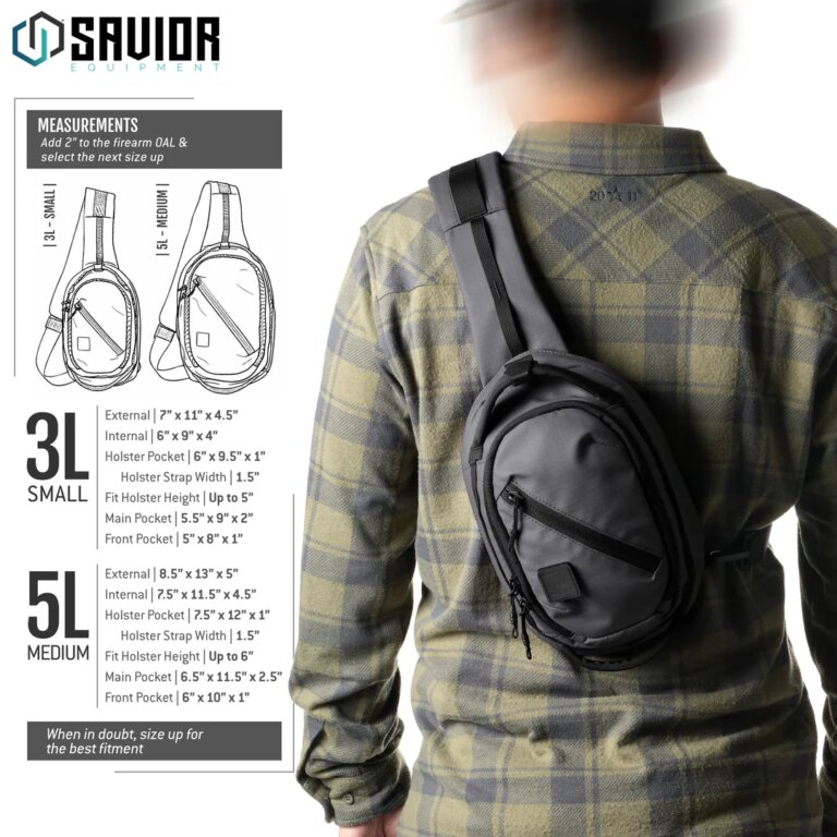 Savior Equipment Obscura CCW Sling Bag 3L Small - Gray 9