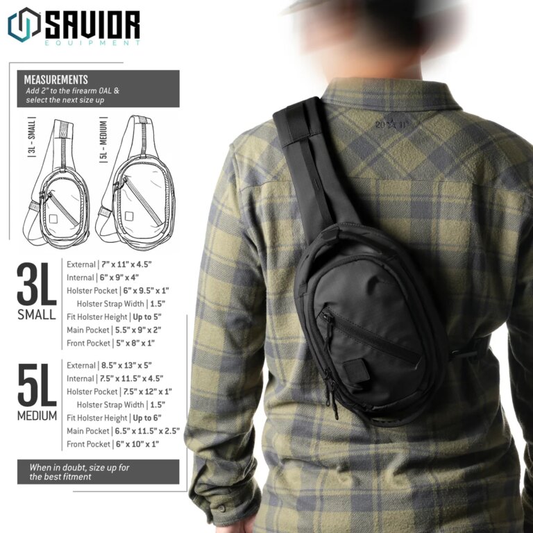 Savior Equipment Obscura CCW Sling Bag 3L Small - Black 9
