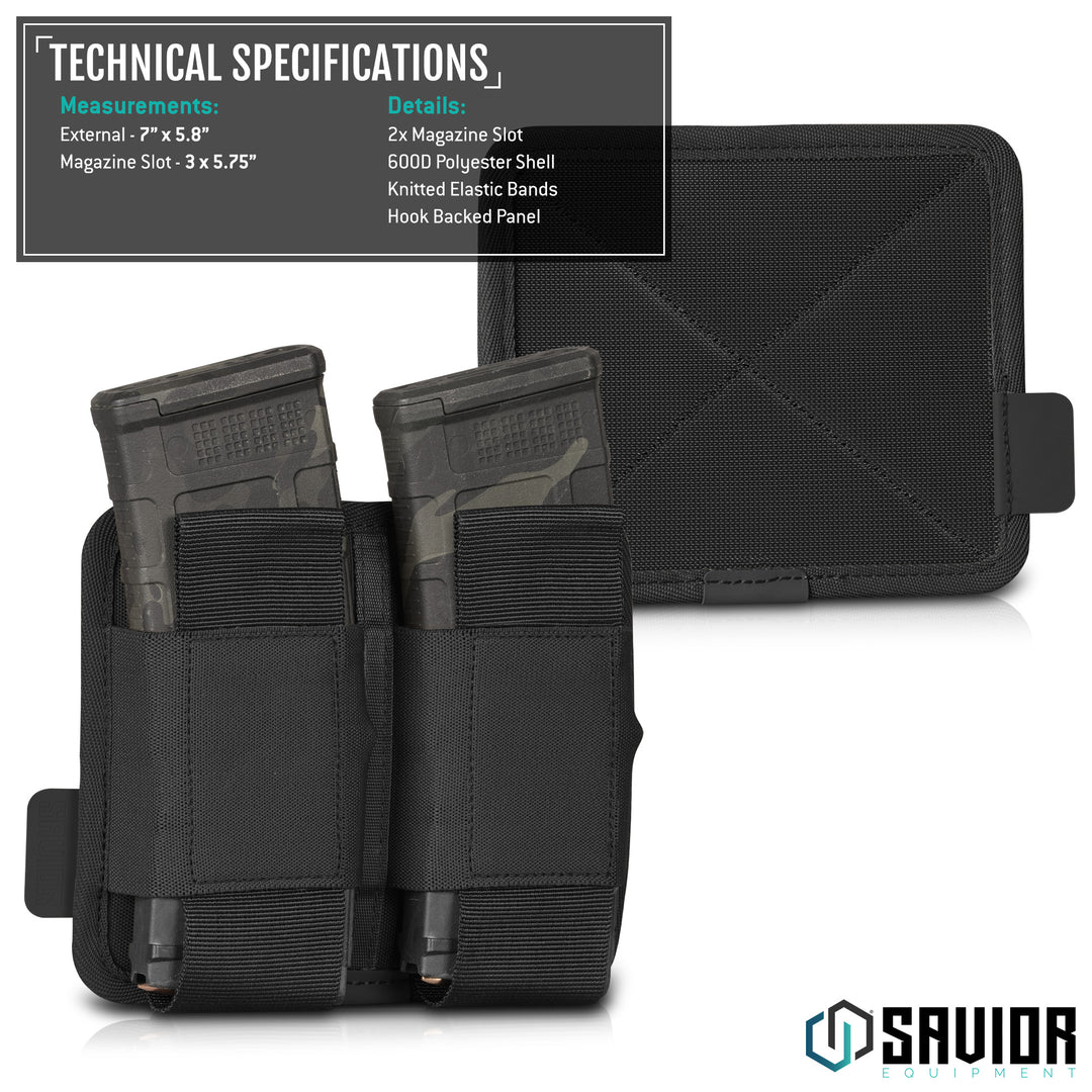 Savior Equipment Double Rifle Mag Holder - SW Gray 2