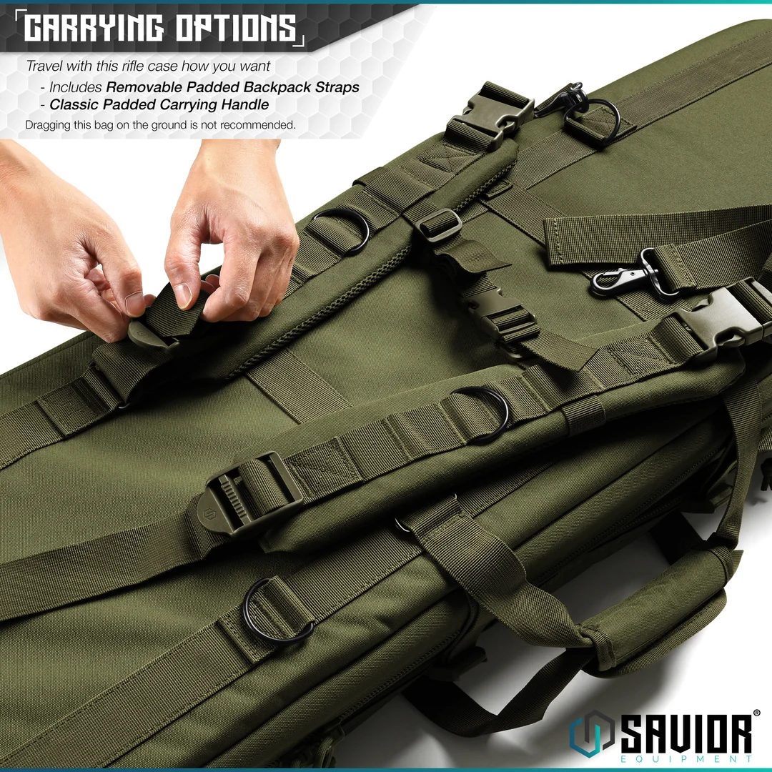 Savior Equipment American Classic 36" Double Rifle Bag - OD Green 6