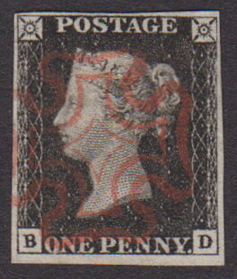 GB Mi 1, One Penny Black ⊙