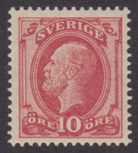 F 39a, 10 öre Oscar II prakt **